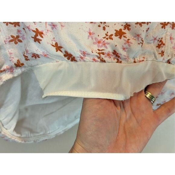 Free People Dessa Lightweight Wide Collar Woven Floral Bodysuit Women's XS - Picture 8 of 15